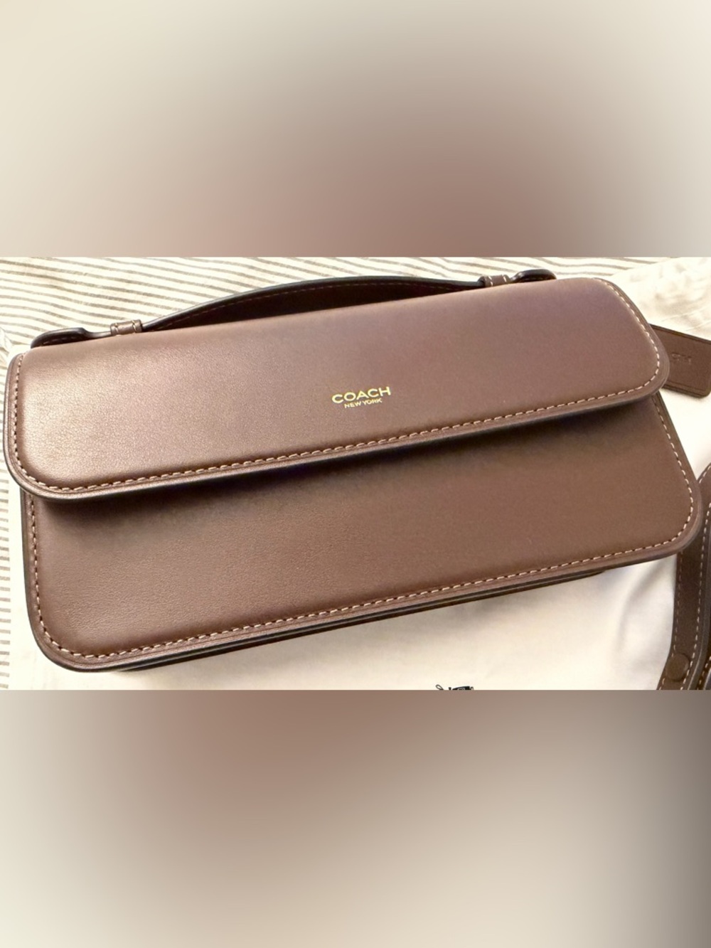 EUC - Coach Elora Leather Top Handle Crossbody – Maple